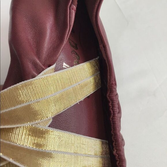 Free People Red Leather Flats Solitaire Pointed Toe Slip-On Shoes Size 11 New - Picture 8 of 11